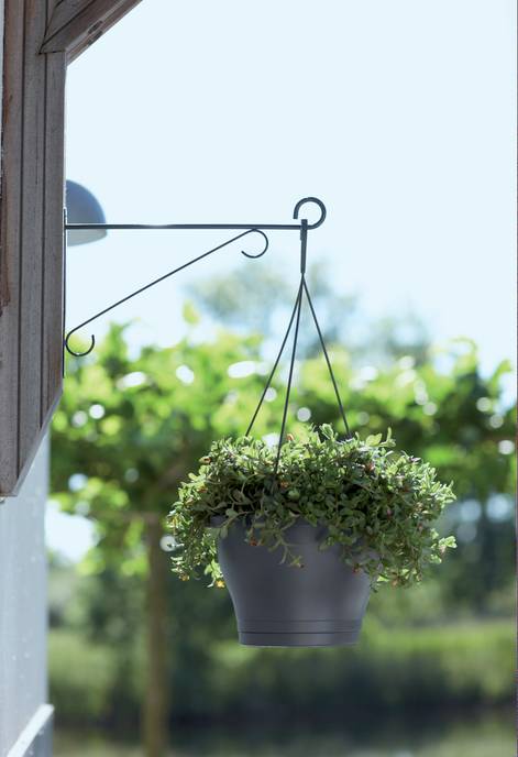 wandhaken eleganz 30cm anthrazit